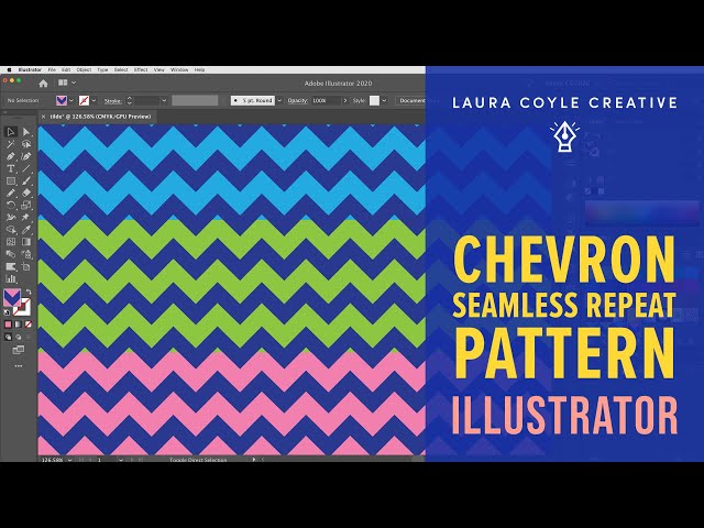 Easy Chevron Seamless Repeat Pattern in Illustrator (All versions CS5-CC)