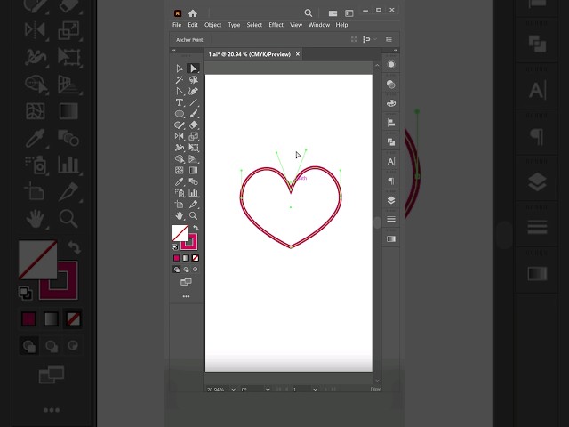 How to Create a Heart Easy | Adobe Illustrator Tips #illustrator #graphicdesign #illustratortips