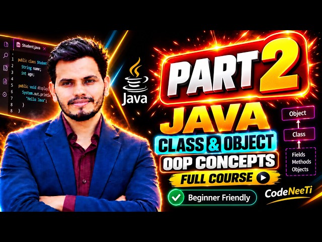 Master Java Class, Object & Object-Oriented Programming Concepts in One Complete Session! | #coding