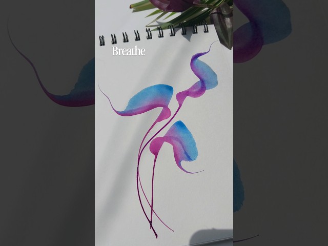 Easy Watercolor Botanical Leaf Tutorial 🌿🎨 #shorts