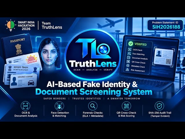 TruthLens | AI-Based Fake Identity & Document Screening System | SIH 2026