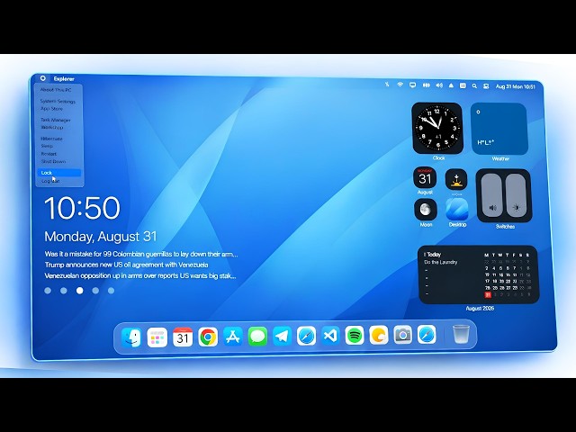 How to Make Windows 11 Look EXACTLY Like macOS in 8 Minutes! 😍 (Easiest Way)