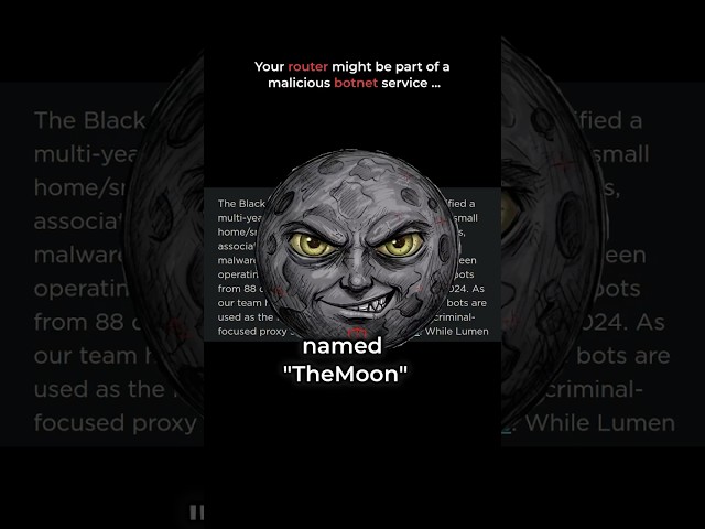 Your Router Might be Part of a Botnet (TheMoon)