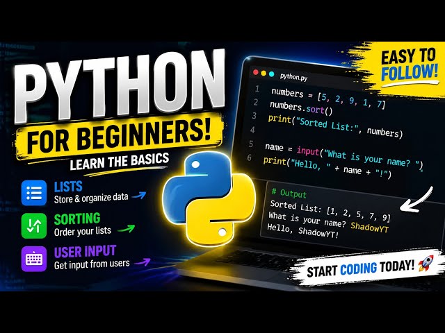 Python for BEGINNERS | LEARN the BASICS