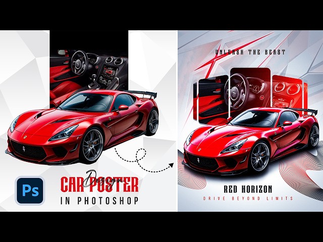 How to Create a Professional Car Poster in Photoshop | Step-by-Step Tutorial