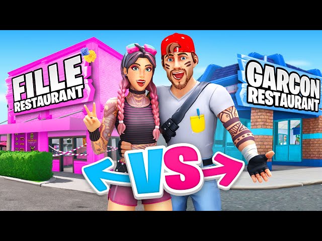 FILLE vs GARCON Restaurant CHALLENGE sur FORTNITE