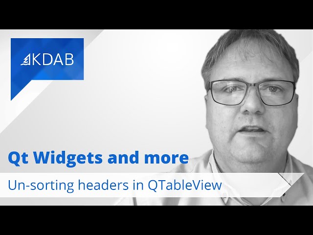 Un-sorting Headers in QTableView