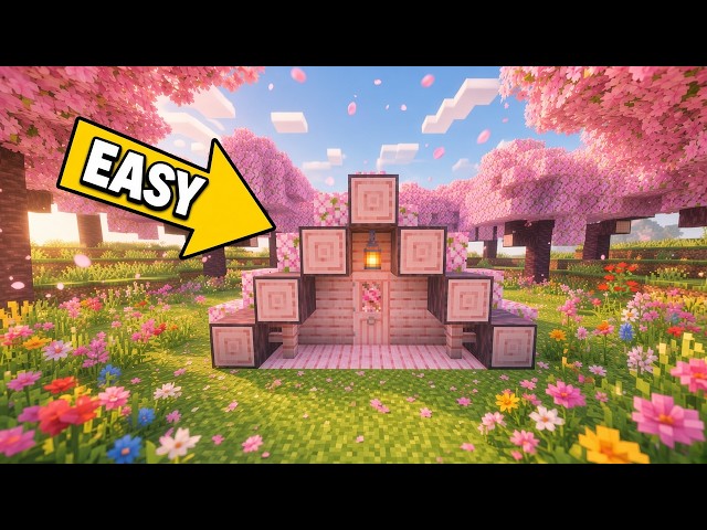 Minecraft Starter Build: Easy Cherry Blossom House