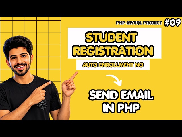 Student Registration in PHP MySQL | Enrollment Number & Email Password | Part 9