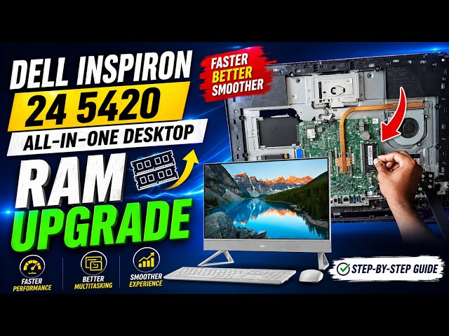 Dell Inspiron 24 Inch All in one - AIO - 5420 - RAM Upgrade | Step-by-Step RAM Installation Guide