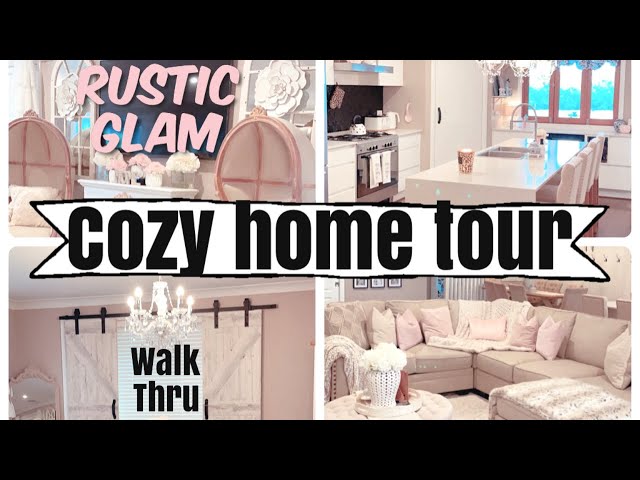 RUSTIC GLAM COZY HOUSE TOUR | 45 MIN WALK THROUGH | CHELLESGLAMHOME | MUST SEE