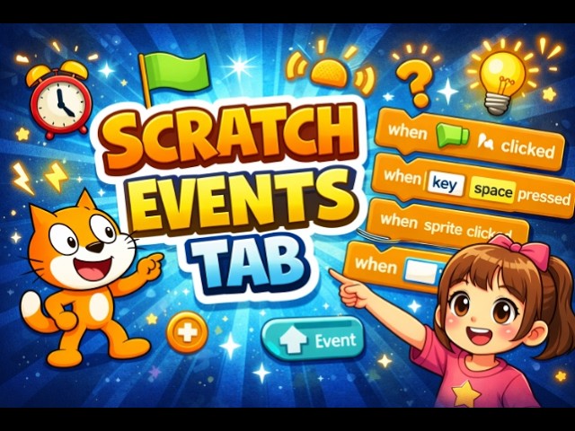 how to understand Scratch events tab | Explanation of Event tab in 4 mins | #scratch
