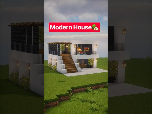 Minecraft Starter House Build Tutorial 🏠| Easy Survival Base Idea |  #Minecraft