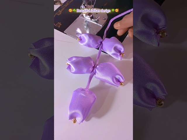 🍀🥰🌷Lavender Bud Latkan Making 💜 Beautiful Blouse Latkan Design #shorts #latkandesign