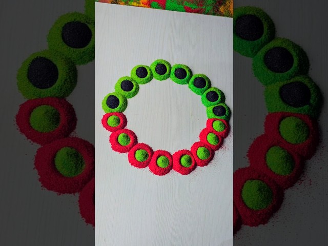 simple 😂😁rangoli | satisfying rangoli | ASMR#rangoli​​ #rangolidesigns​​ #indianart​​ #asmr​