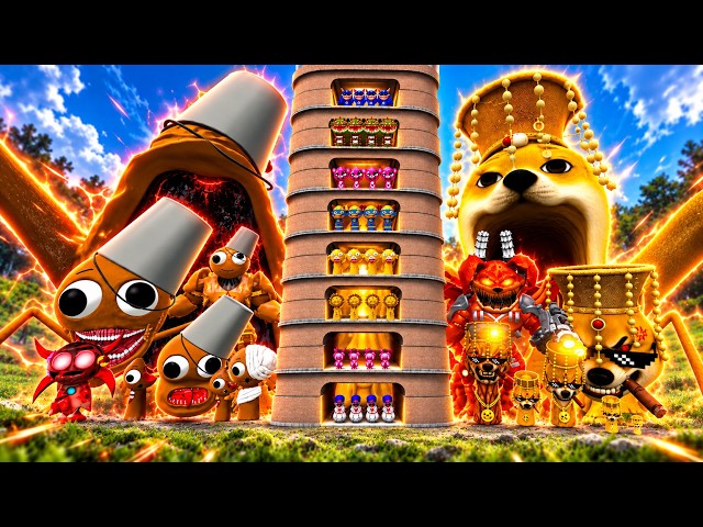 TALLGRASS LITTE TO BIG ALL BRUD SPRUNKI VS ALL DOGE EMPEROR MEMES SPRUNKI PHASE 1-10 IN GARRY'S MOD!