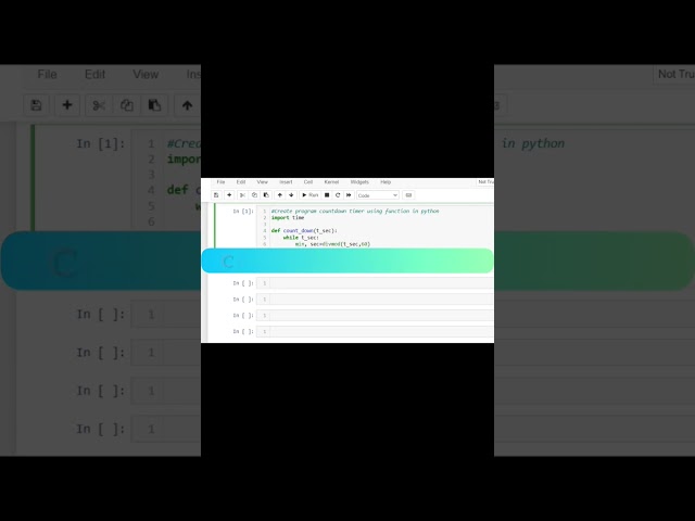 Countdown Timer Using Function In Python #python