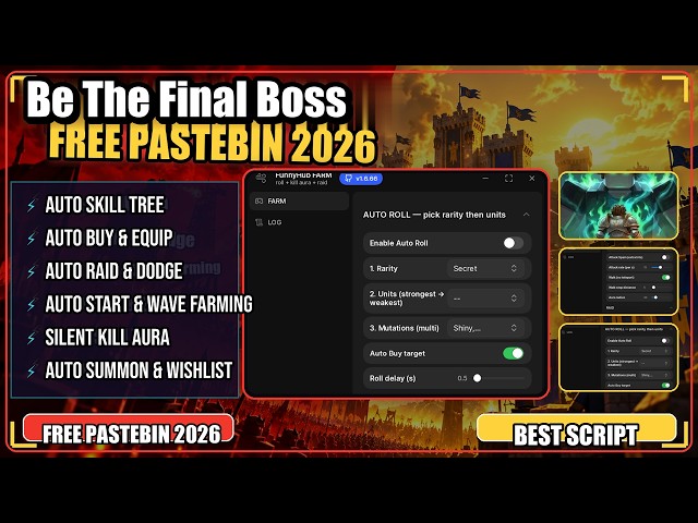 Be The Final Boss Script — FREE PASTEBIN 2026 (PC + Mobile)
