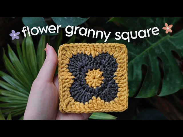 how to crochet flower granny square