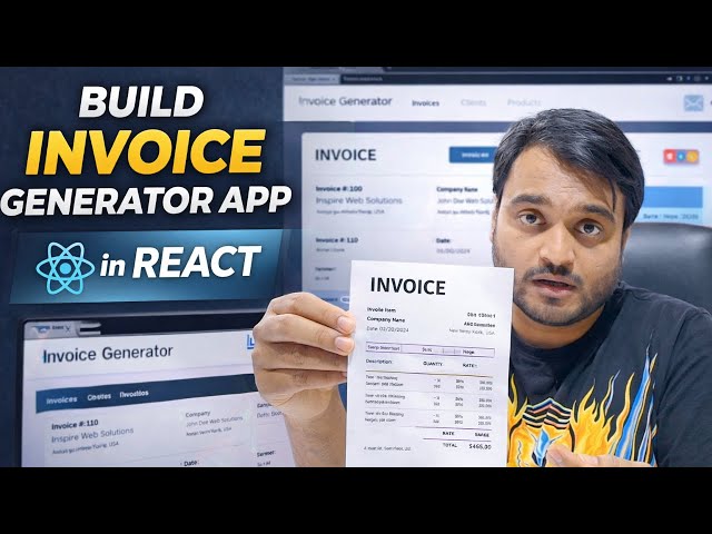 Day 74/100 React Invoice App with PDF & Print || React NextJS Tutorial for Beginners