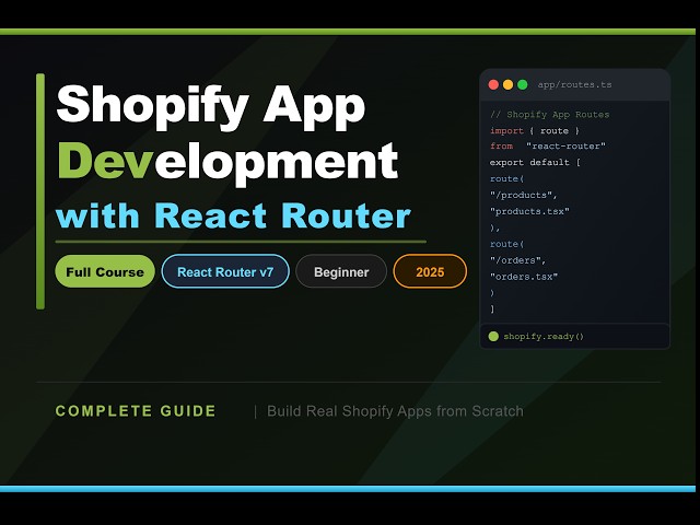 Lecture 20 : Product Analytics App | Shopify Theme App Extension + API Integration
