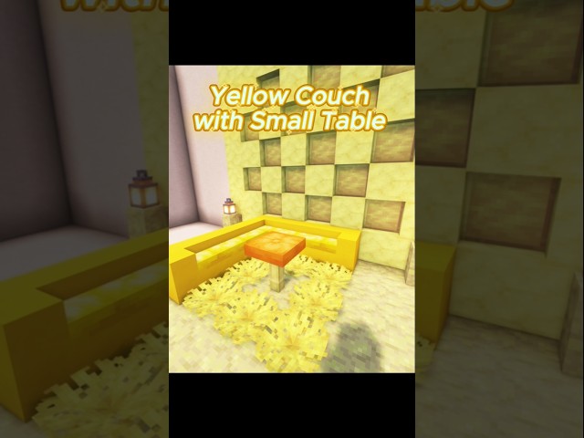 Yellow Couch with Small Table #minecraft #shorts
