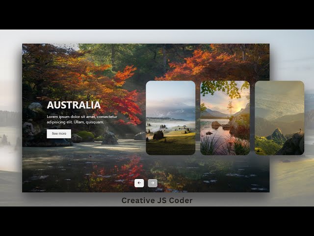 How to create an Image Slider in HTML CSS and JavaScript Step by Step | Creative JS Coder.