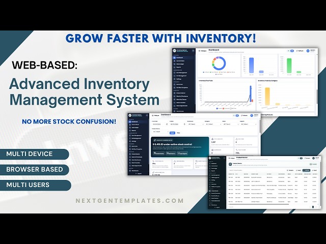 Advanced Inventory Management System Web App with Login, Dashboard & French/English