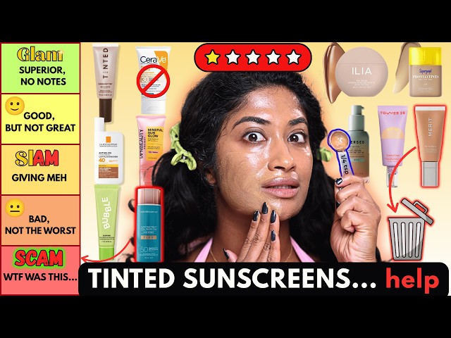 13 Tinted Sunscreens TESTED & RANKED To Find the BEST For Brown Skin (help 😭)