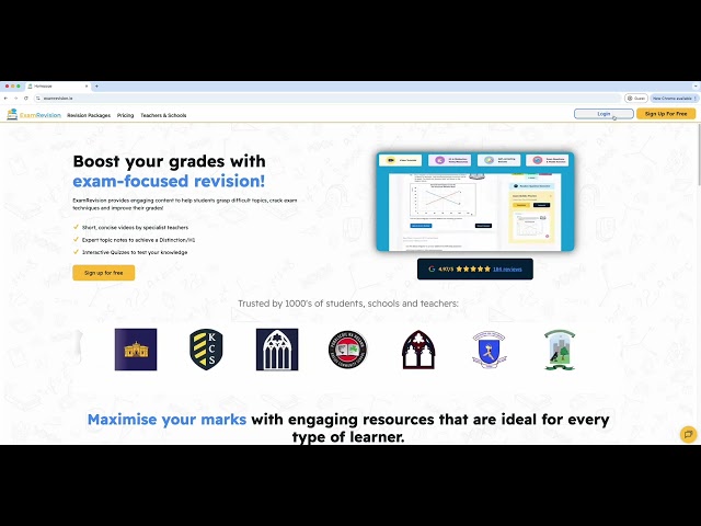How to Login to your ExamRevision account.