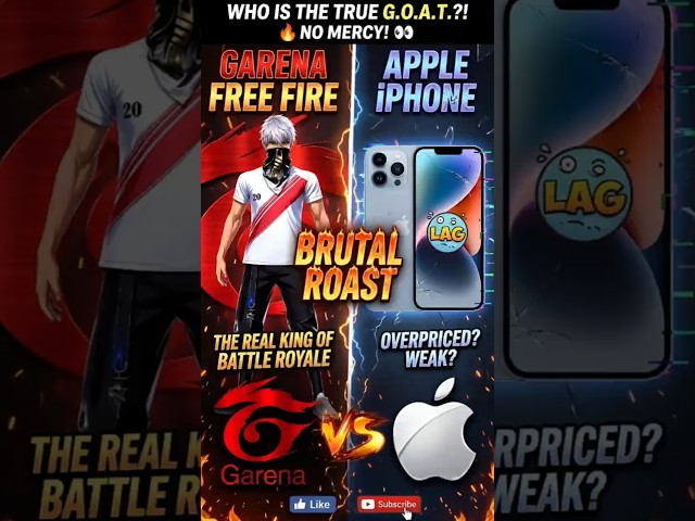 Free Fire vs Apple iPhone 😱 | Brutal Roast! 🔥 Who is the G.O.A.T?