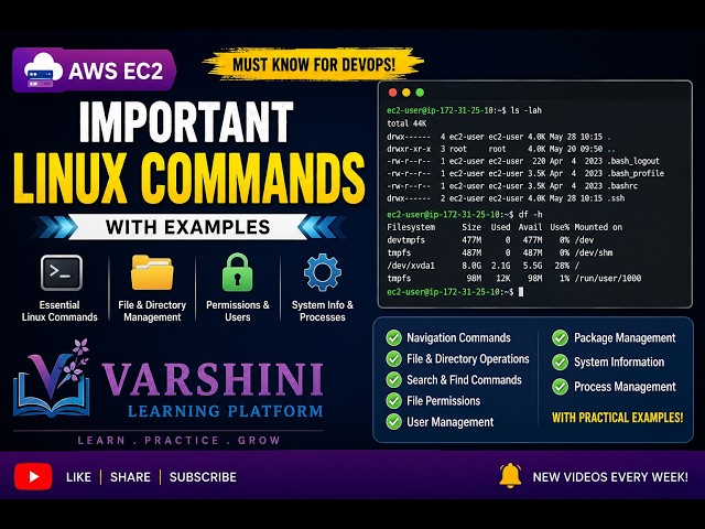 AWS EC2 & Top Linux Commands Every DevOps Engineer  | Beginner to Advanced | Linux commands_01
