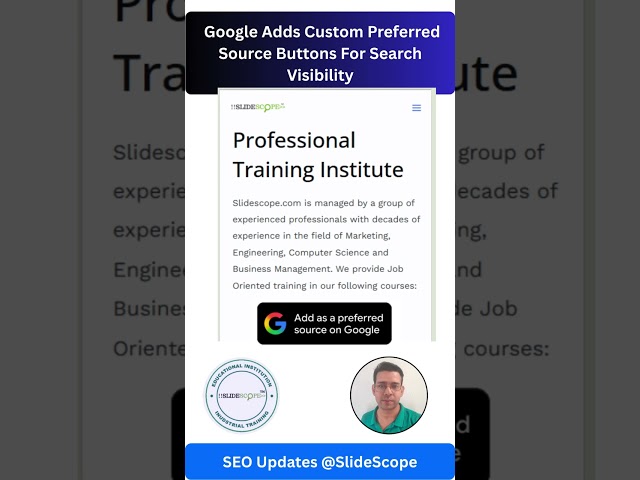 Google Adds Custom Preferred Source Buttons For Search Visibility