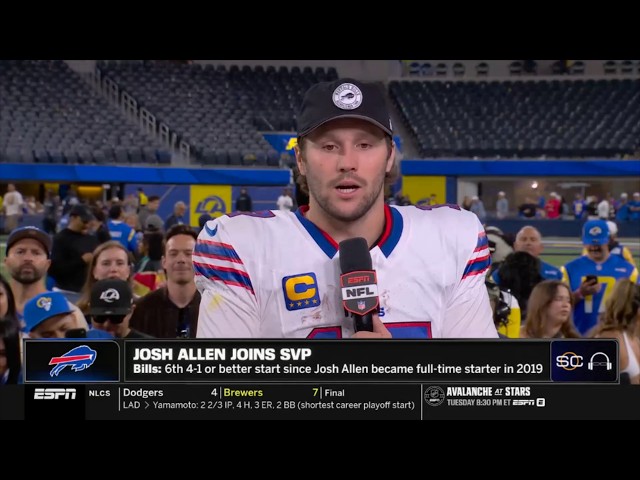 "The Bills are a Super Bowl team" - Josh Allen joins SVP after beating Matthew Stafford, Rams 37-34