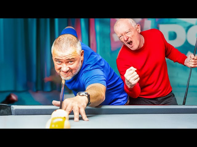 Stephen Hendry & Steve Davis Take on 9-Ball Pool