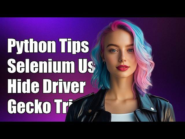 Python Selenium : How to hide geckodriver?