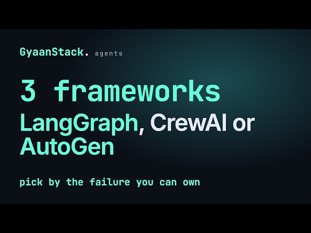 LangGraph vs CrewAI vs AutoGen: which agent framework, and when
