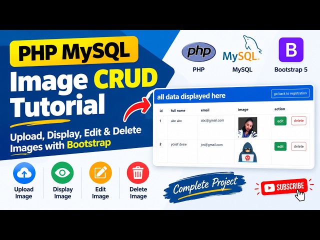 Build an Image CRUD System with PHP & MySQL | Bootstrap 5 Tutorial
