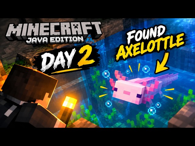 Day 2 java edition minecraft found axelottle