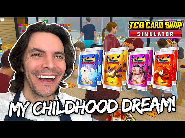 Living Out My Childhood Dream as a Card Shop Owner! (Pt. 1) | TCG Card Shop Simulator Gameplay
