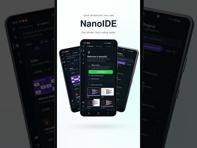 NanoIDE: Android IDE, Code Editor & Compiler | Code on Your Phone