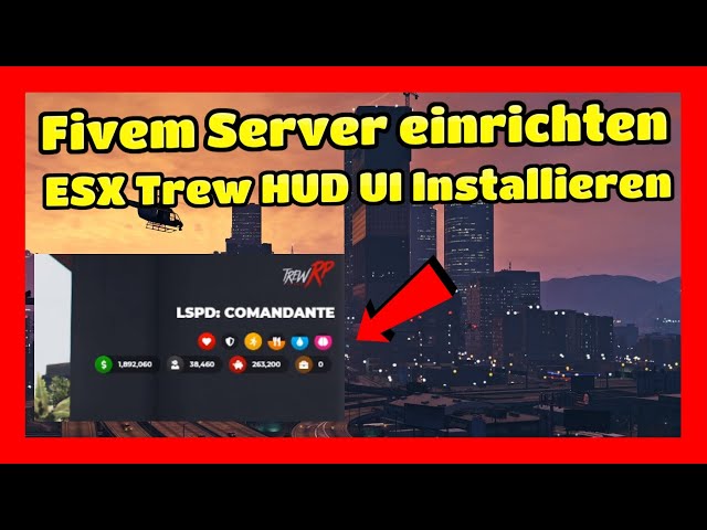 Setting up Fivem Server #6 ESX Trew HUD UI Installation and Editing Tutorial