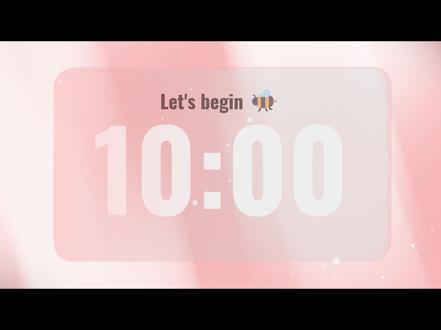 Study Timer: 10 Minutes🩷 | Lofi Music for Focus & Study