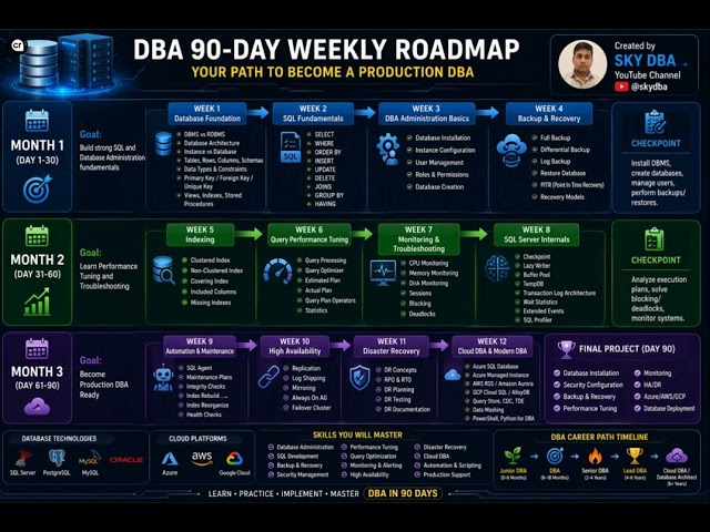 🎯 SQL Server 90 DAYS DBA Master Program #highlights  👇 #dbas #sqlserver2022 #clouds #automation #yt