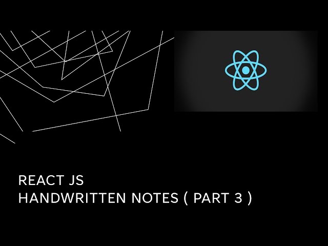 React JS Interview questions (handwritten notes part 3)