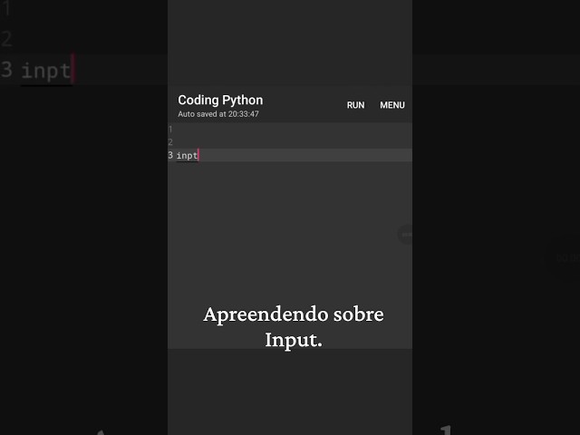Aprender sobre input na linguagem  Python.