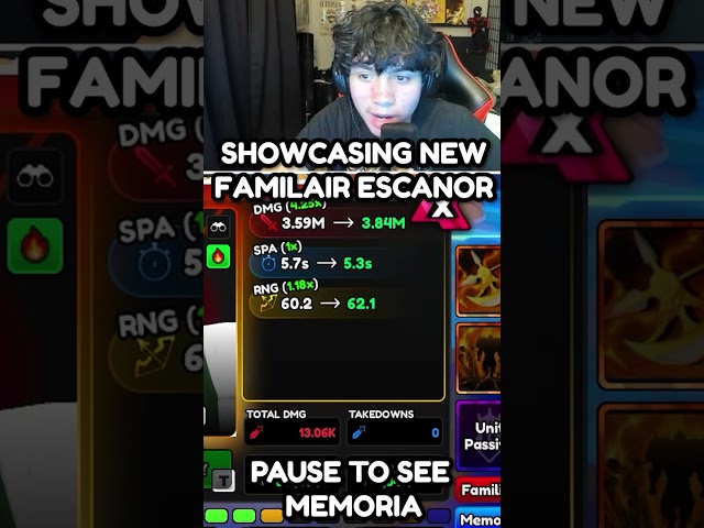 Showcasing 0.1% MONARCH FAMILAIR Escanor In Anime Vanguards Roblox! #roblox #anime #animevanguards