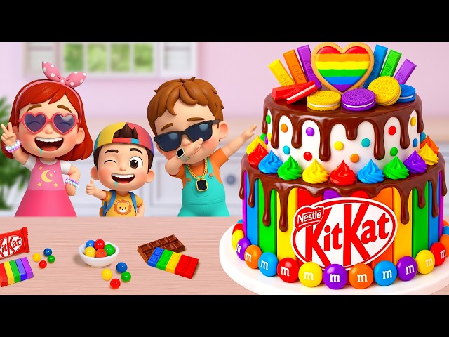 Miniature Rainbow Cake Tutorial 🌈 Making Tasty Mini Rainbow Chocolate Candy Cake Recipe 🎂Yummy Teeny