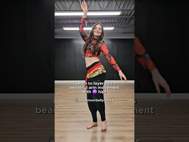 try this arm movement with your vertical figure 8 hips ❤️♾️✨️ #bellydance #tutorial