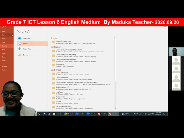 Grade 7 ICT PowerPoint Presentation 💻 | English Medium| Recording 2026.08.22 #ict #powerpoint